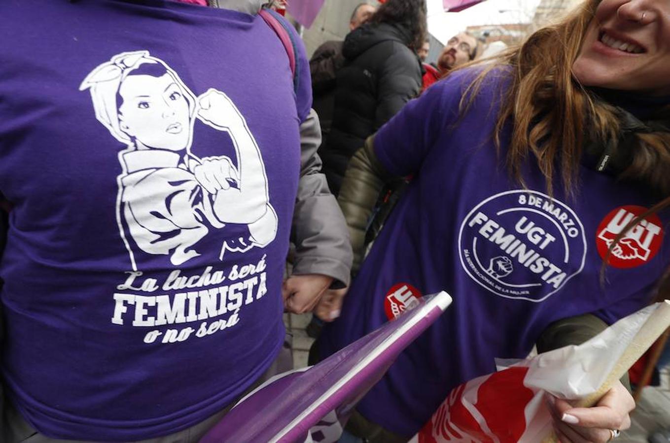 Camisetas representativas de la huelga feminista.. 