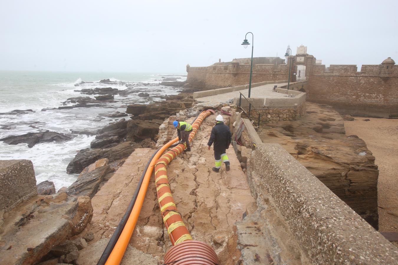 FOTOS: Arrancan las obras de reparación en el Puente Canal de Cádiz