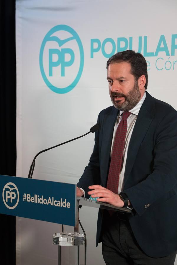 El primer acto de José María Bellido como candidato a la Alcaldía de Córdoba, en imágenes