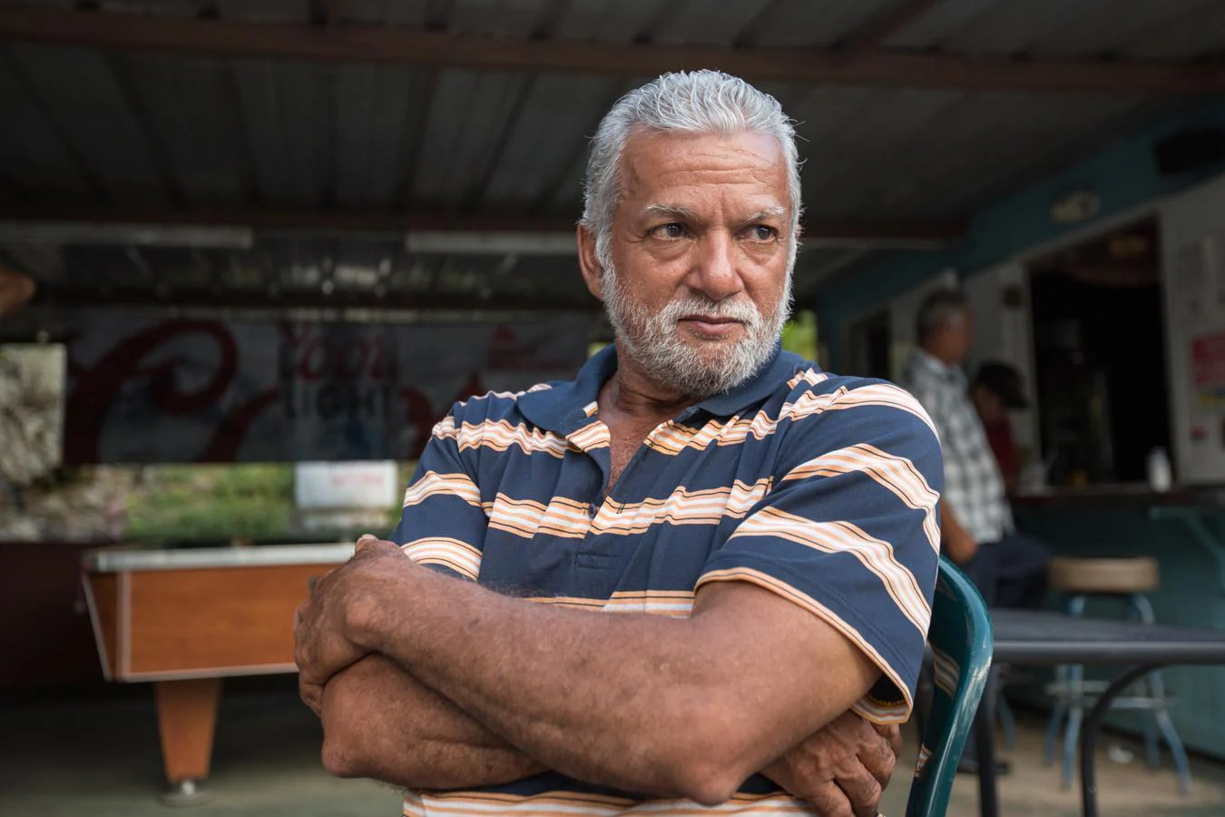 «Aquí el 90% somos agricultores», dice Gabino Heredia sobre sus vecinos en las lomas altas de Utuado, cuyos campos fueron barridos por el huracán. En estas áreas, hubo gente incomunicada por completo durante semanas tras la llegada de María.. 