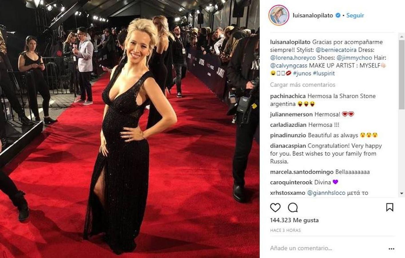 La actriz argentina Luisana Lopilato ha confirmado su tercer embarazo con esta imagen. 