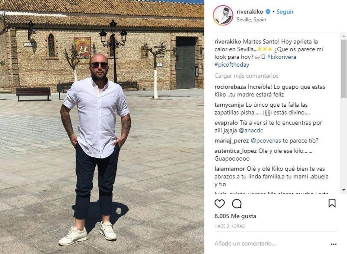 Kiko Rivera sigue marcando estilo en Semana Santa. 