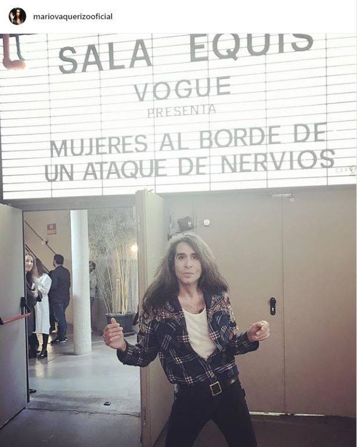 Mario Vaquerizo acude a ver la obra «Mujeres al borde de un ataque de nervios». 