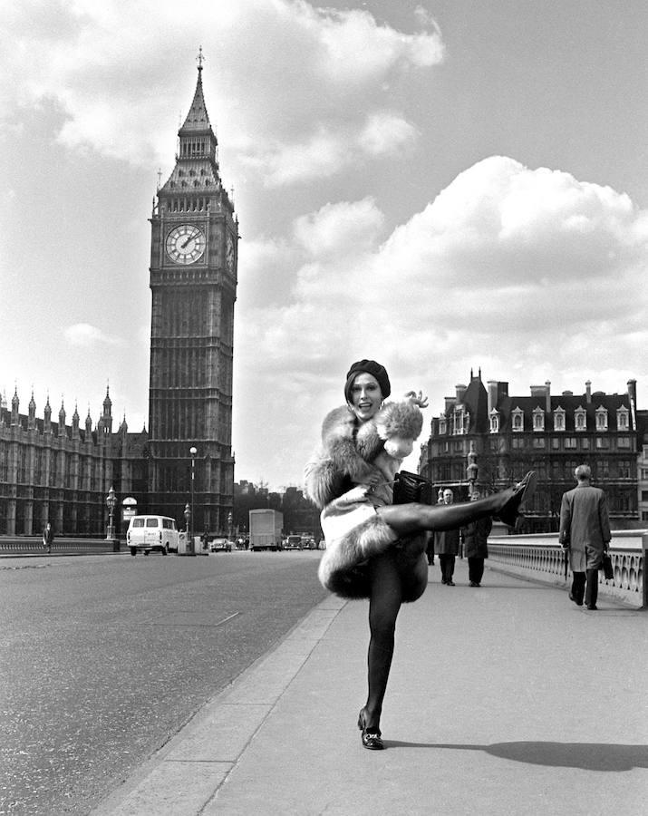Massiel por las calles de Londres la víspera del festival de Eurovisión, el 5 de abril de 1968. 
