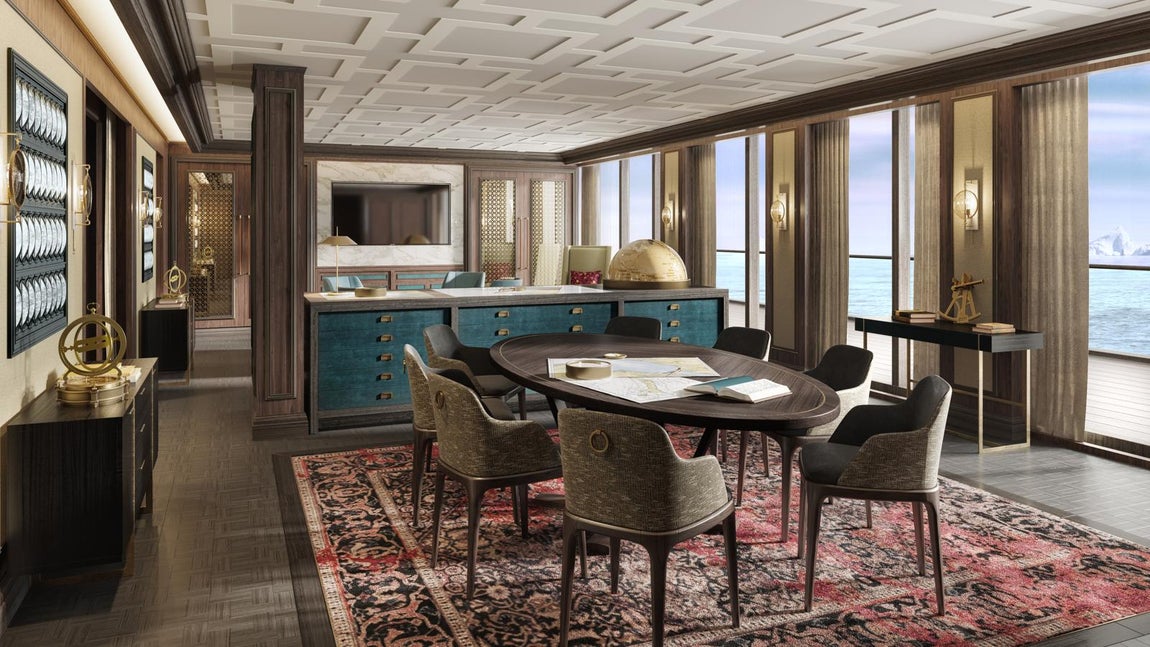 Lujo a bordo. El barco estará equipado con los últimos avances tecnológicos que ofrecerán el máximo confort y seguridadmientras se exploran las aguas heladas de las regiones polares y lugares más exóticos en todo el mundo.Próximamente se anunciará la fecha de venta