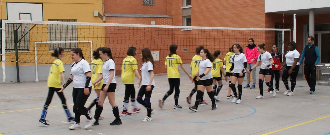 Las mejores imágenes del partido de voleibol infantil femenino entre Nuestra Señora del Carmen y Decroly