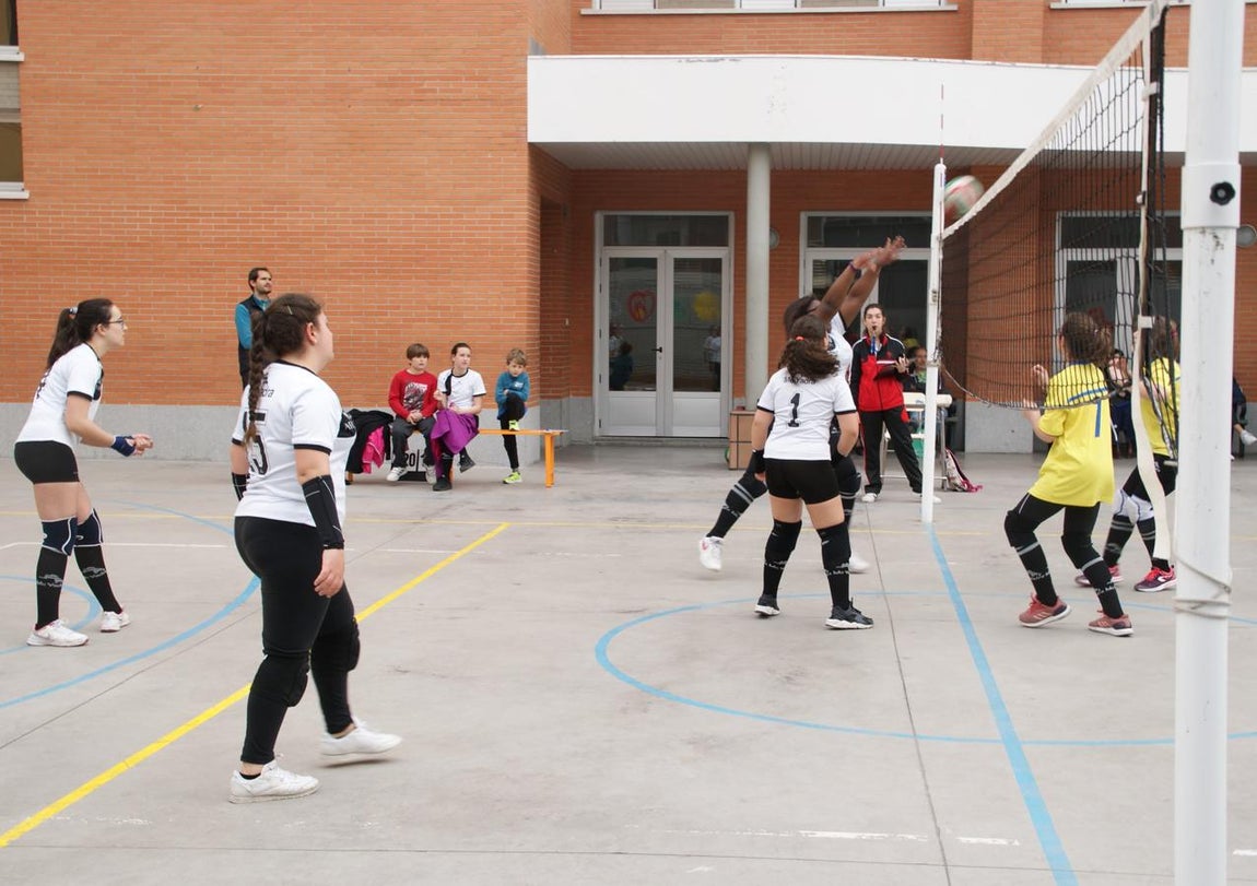 Las mejores imágenes del partido de voleibol infantil femenino entre Nuestra Señora del Carmen y Decroly