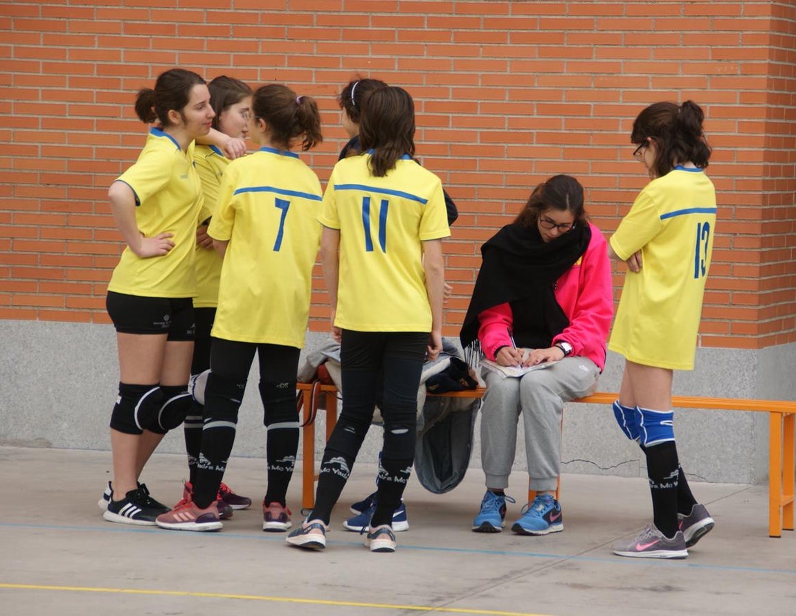Las mejores imágenes del partido de voleibol infantil femenino entre Nuestra Señora del Carmen y Decroly