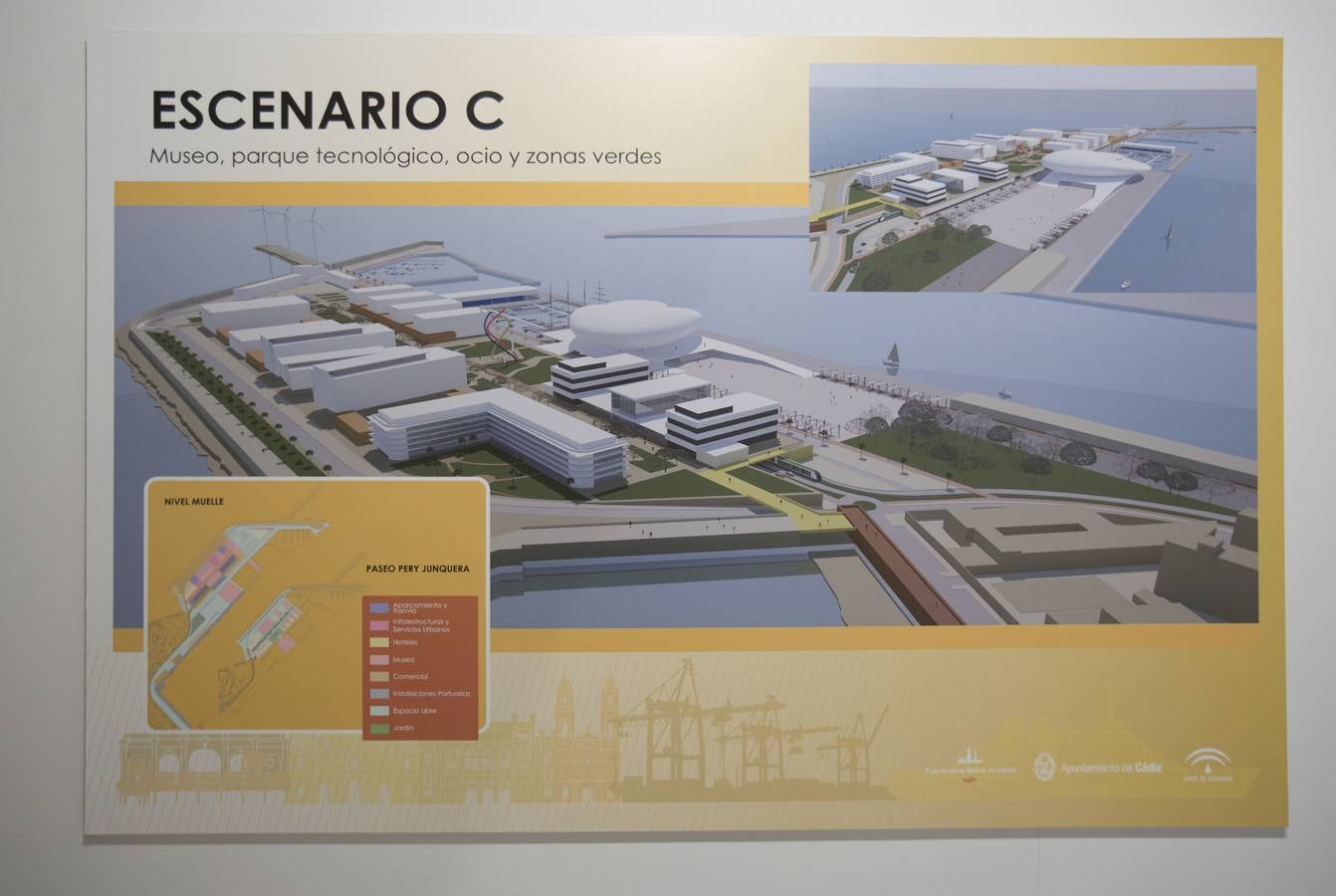 Exposición sobre la integración del muelle en la ciudad