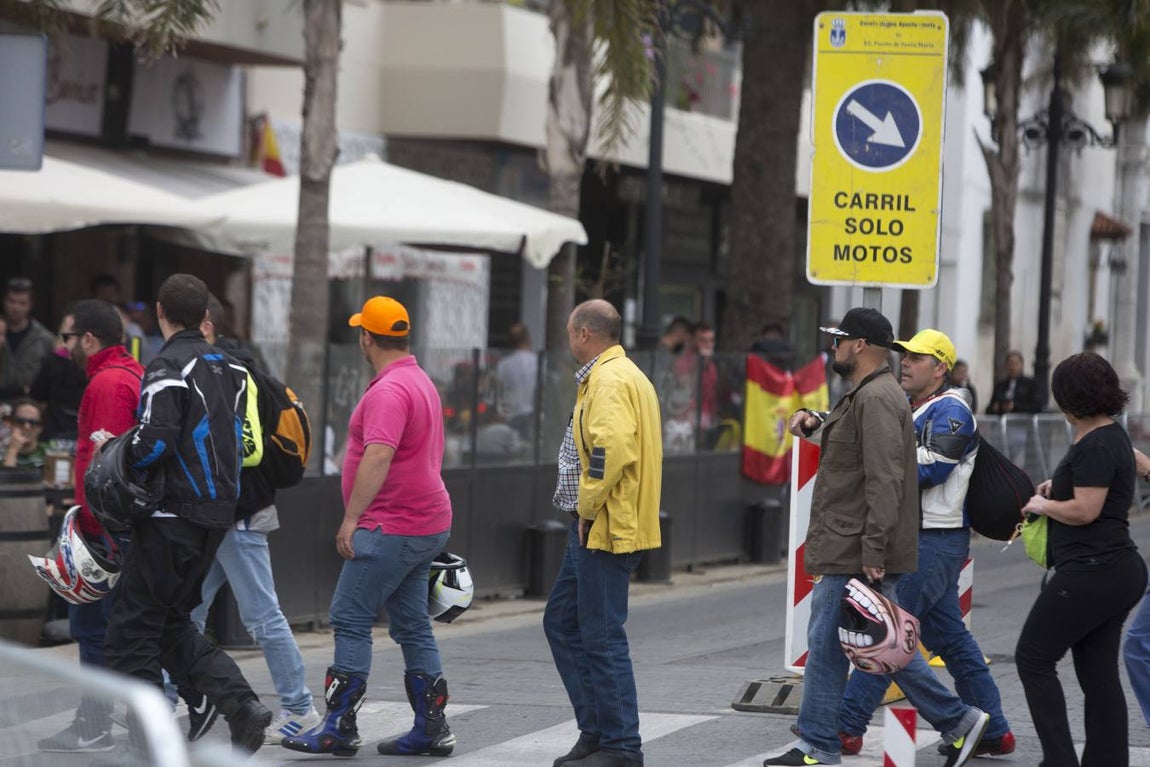 Ambiente de la motorada en El Puerto de Santa María
