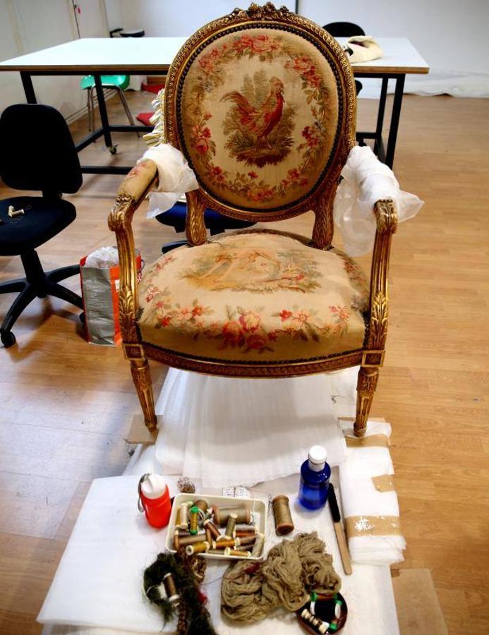 5. Restauración de un sillón en la Real Fábrica de Tapices