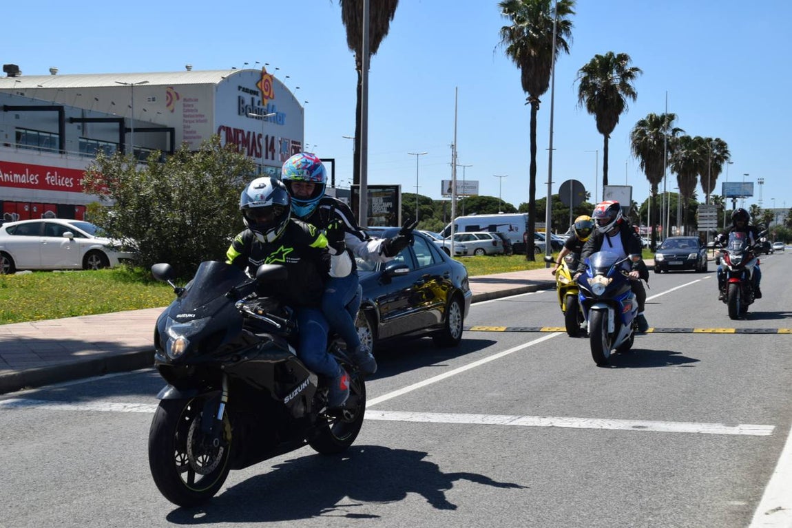 Ambiente del sábado de motorada en El Puerto de Santa María