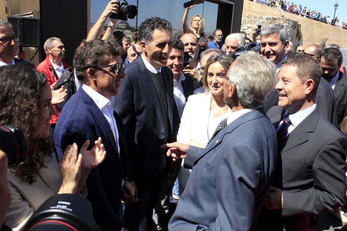 Perico Delgado, Miguel Induráin, Carlos Sastre, Milagros Tolón, Álvaro Gutiérrez y Emiliano García-Page