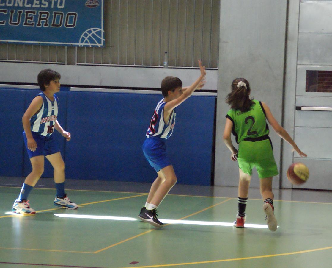 Las mejores imágenes del partido de baloncesto alevín masculino entre Ntra. Sra. Recuerdo y Sagrada Familia Jorge Juan