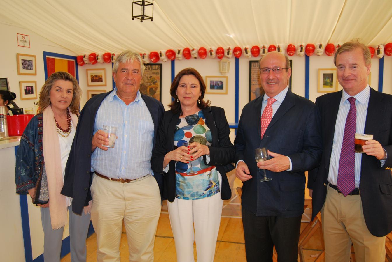 Beatriz León, Juan Pemán, Rocío León, Rafael Domecq y Juan Manuel Colón de Carvajal