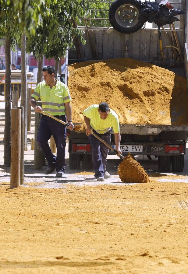 Preparativos de la Feria de Mayo de Córdoba de 2018, en imágenes