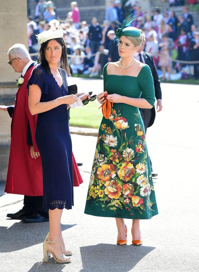 Kitty Spencer, la sobrina «it» de Lady Di, ha lucido un vestido verde con flores en amarillo, blanco y melocotón. 