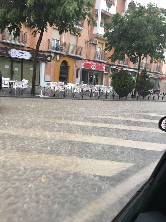 La tormenta de Lucena, en imágenes