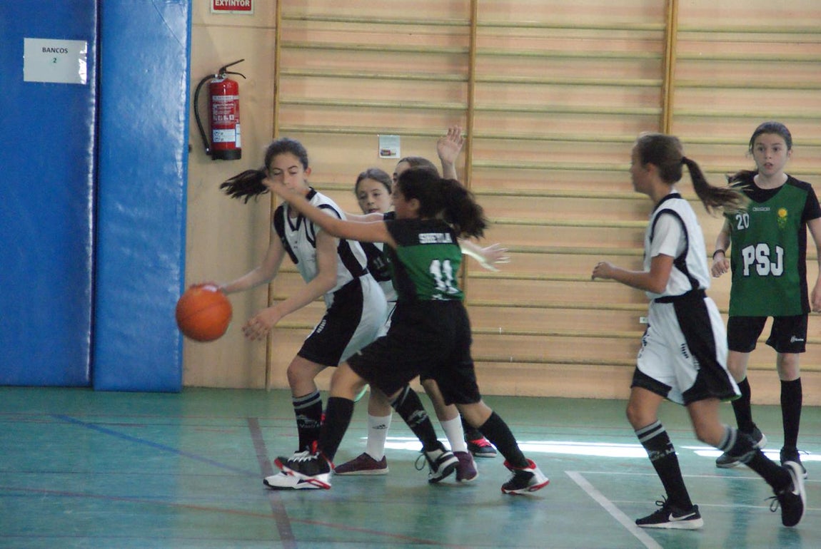 Las mejores imágenes del partido de baloncesto alevín femenino entre Valdefuentes y Patrocinio San José