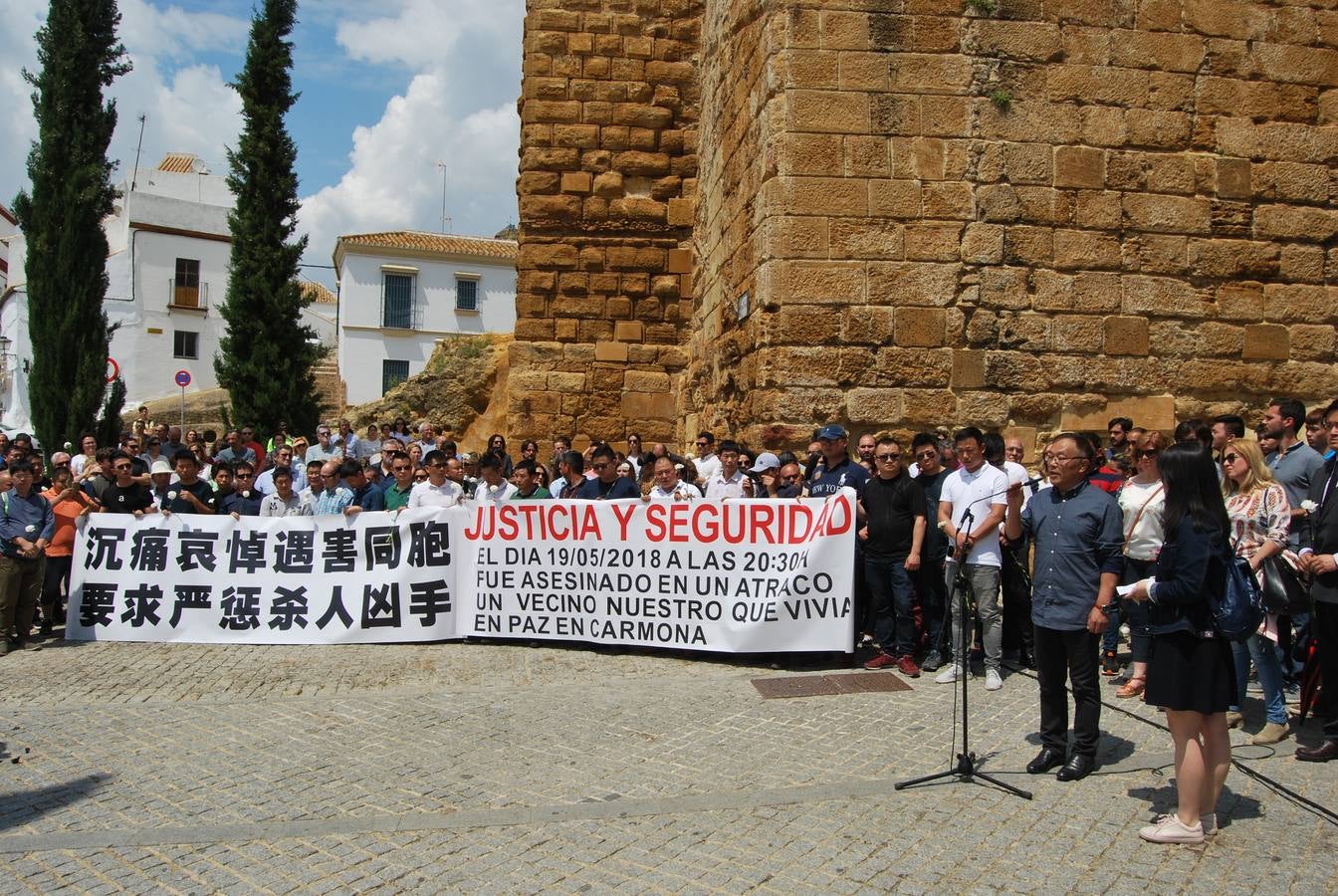 En imágenes, manifestación por el comerciante chino asesinado en Carmona