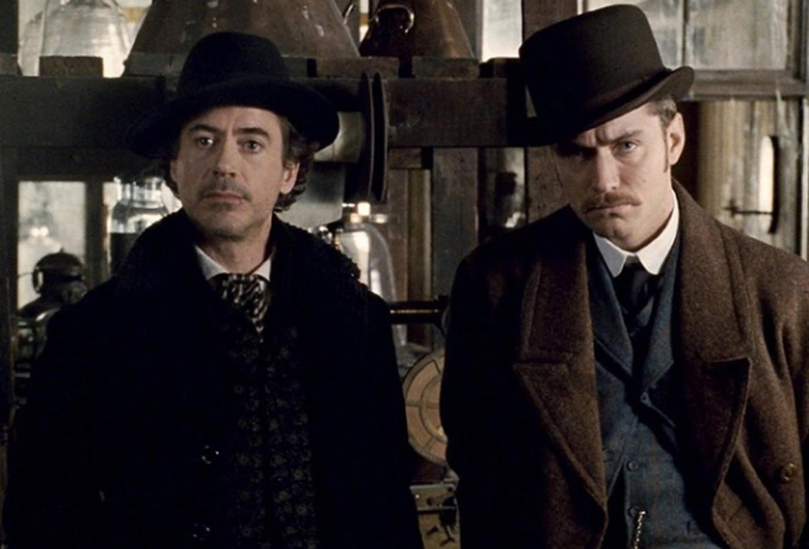 Robert Downey Jr. en «Sherlock Holmes» junto a Jude Law. 