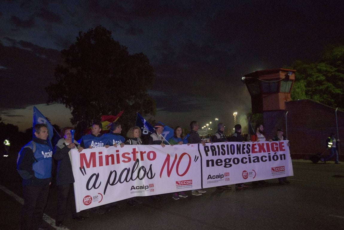 Manifestación de los funcionarios de prisiones