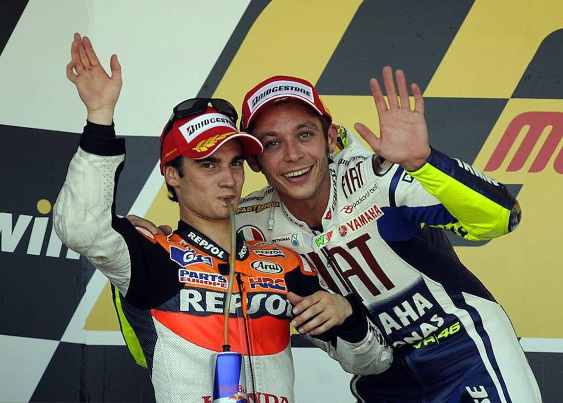 Pedrosa y Rossi, relación con altibajos en el paddock. 