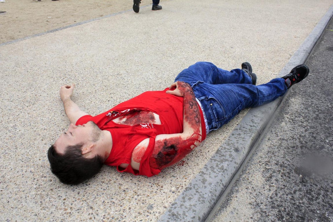 El simulacro de atentado terrorista de Toledo, en imágenes