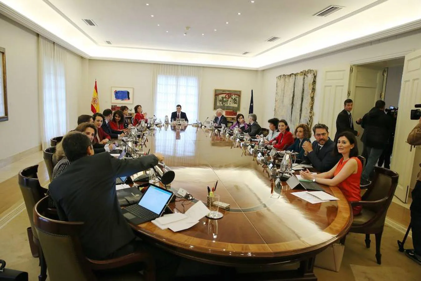 Primer Consejo de Ministros de Pedro Sánchez, este viernes 8 de junio de 2018. 