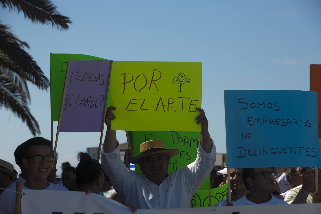 Manifestación en El Palmar