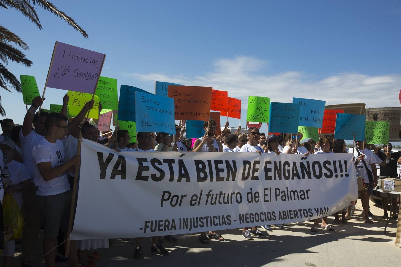 Manifestación en El Palmar