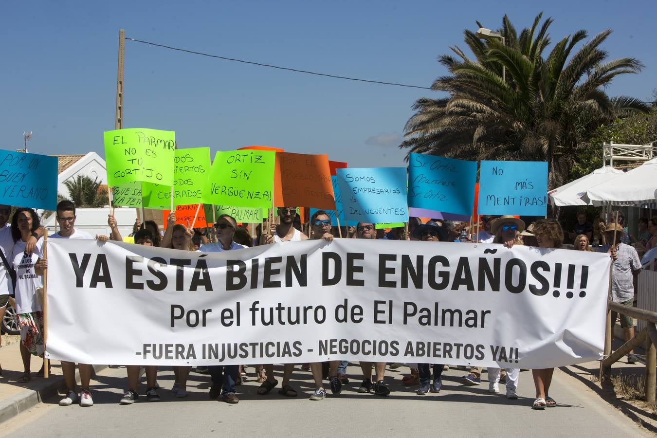 Manifestación en El Palmar