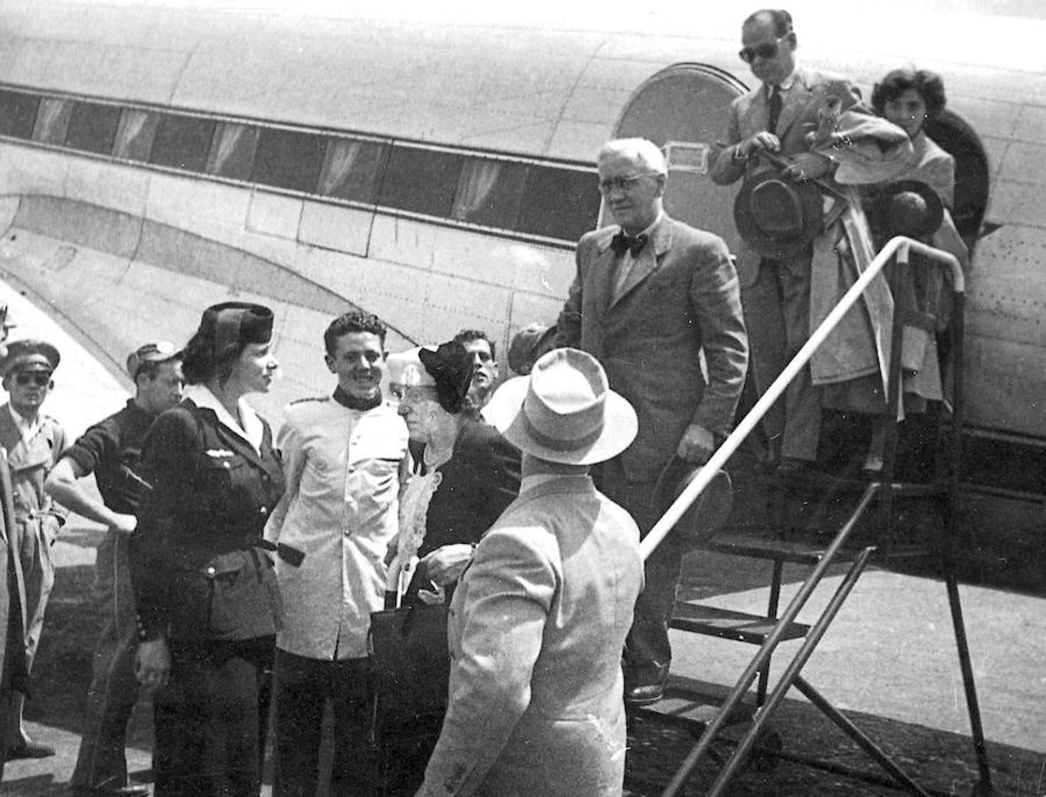 Alexander Fleming en su llegada a Madrid. 