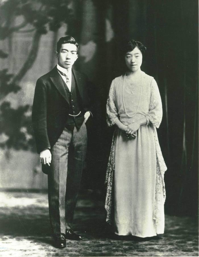 Boda de Hiro Hito en 1924 con la emperatriz Nagako. La ceremonia se celebró meses más tarde de lo previsto a causa del terremoto de Tokio