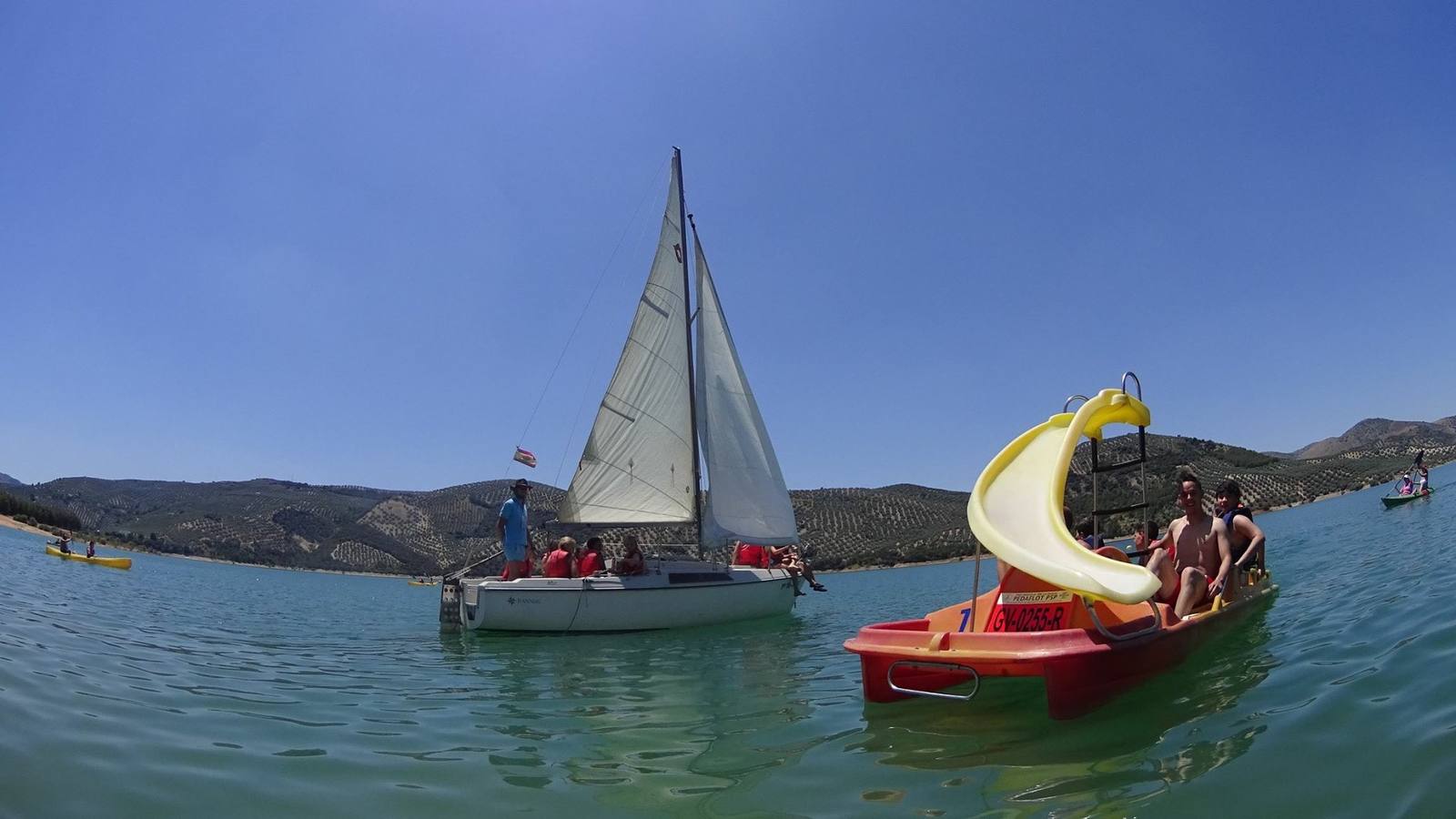 En imágenes, actividades deportivas en los pantanos de Córdoba