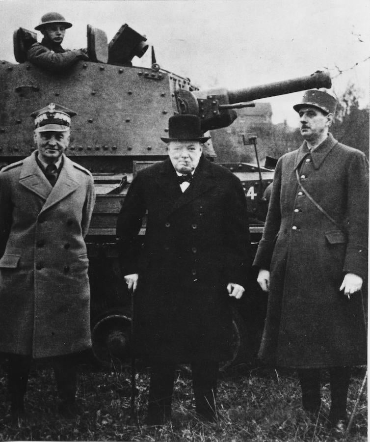 General Wladyslaw Sikorski, que fue presidente del Consejo de Ministros polaco junto con Winston Churchill y De Gaulle en 1941.. 