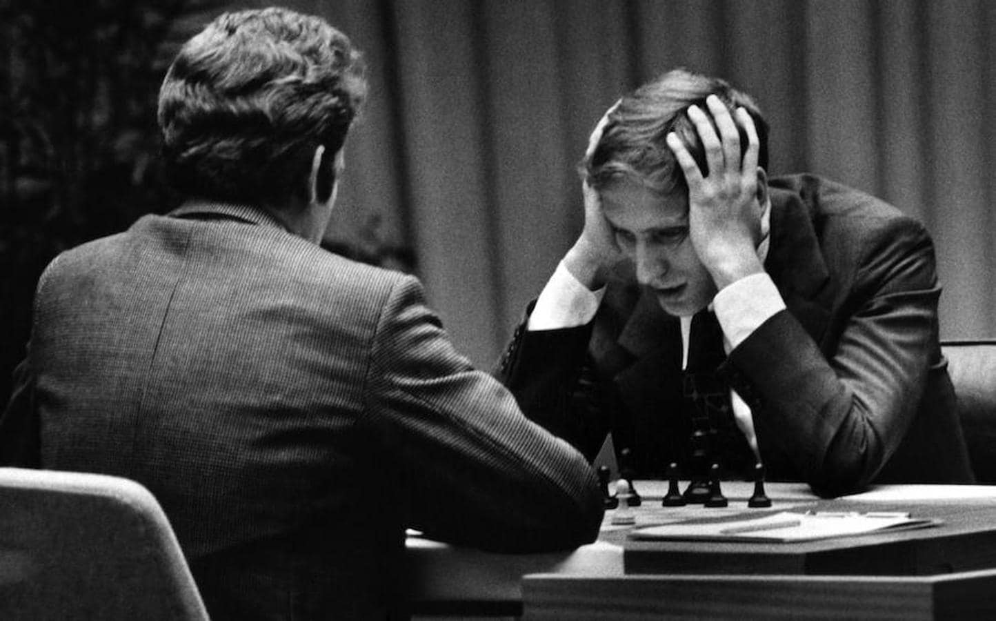 Fischer y Spassky en el Mundial de 1972. 