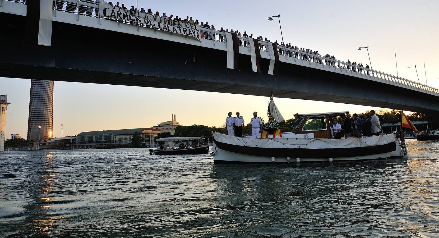 Procesión fluvial de la Virgen del Carmen de Calatrava