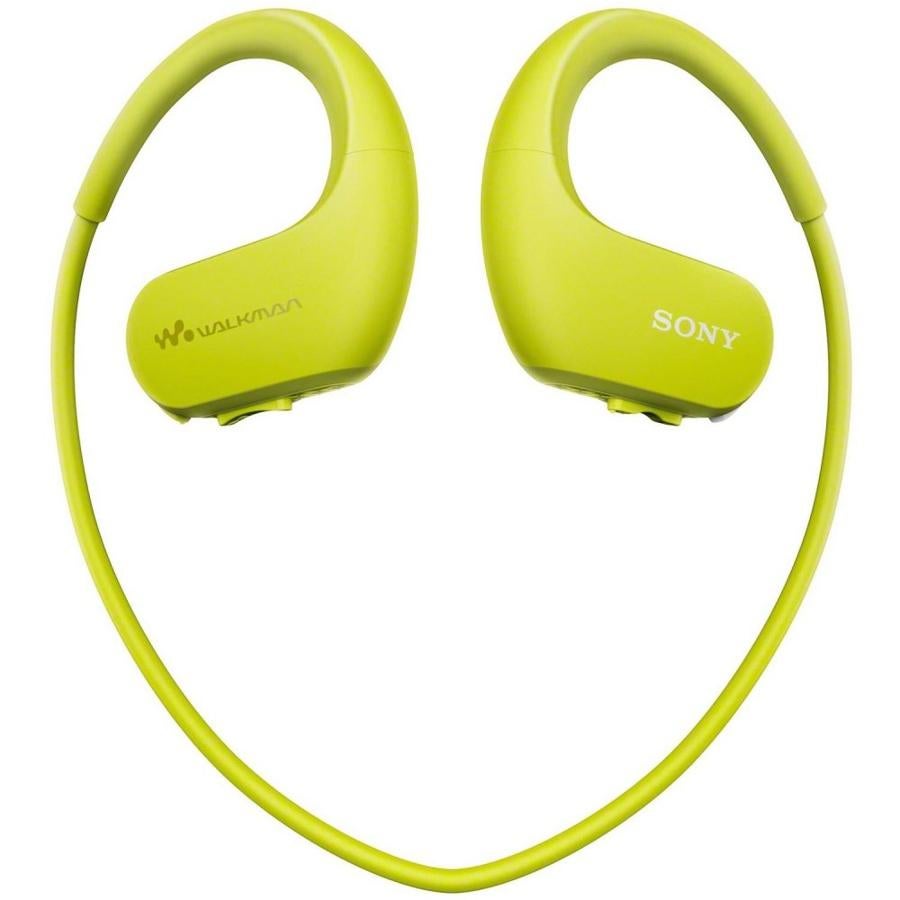 Sony NW-WS413. Este modelo cumple dos funciones: por un lado son auriculares inalámbricos, pero también llevan incrustado un MP3 con 4 GB de almacenamiento interno. Es resistente al agua hasta dos metros y la batería dura 8 horas