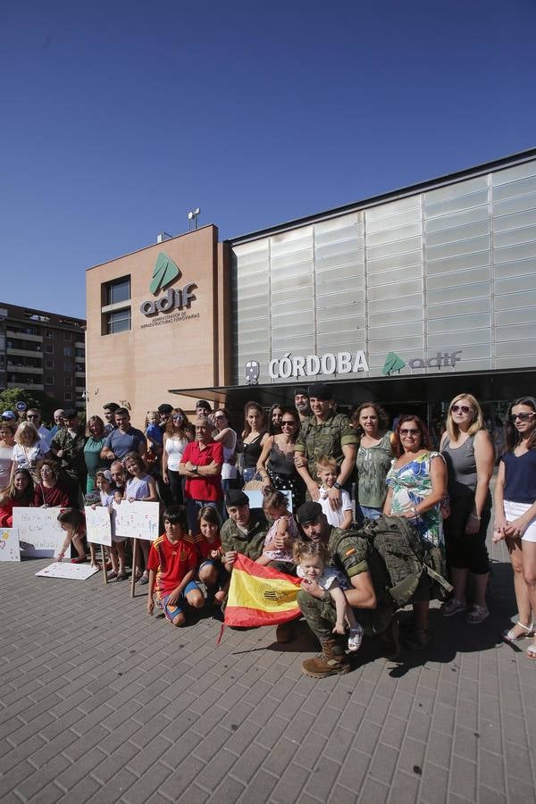 El regreso a Córdoba de los soldados de la Brigada de Cerro Muriano, en imágenes