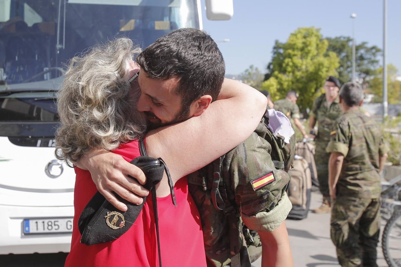 El regreso a Córdoba de los soldados de la Brigada de Cerro Muriano, en imágenes