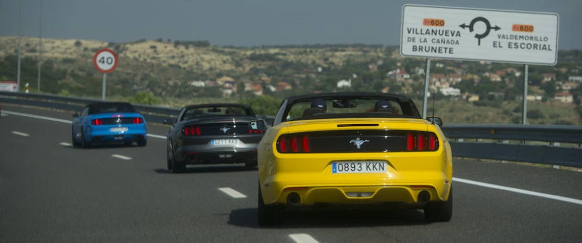 2. Caravana de Mustang Road por las carreteras de la Comunidad de Madrid, camino a San Lorenzo del Escorial