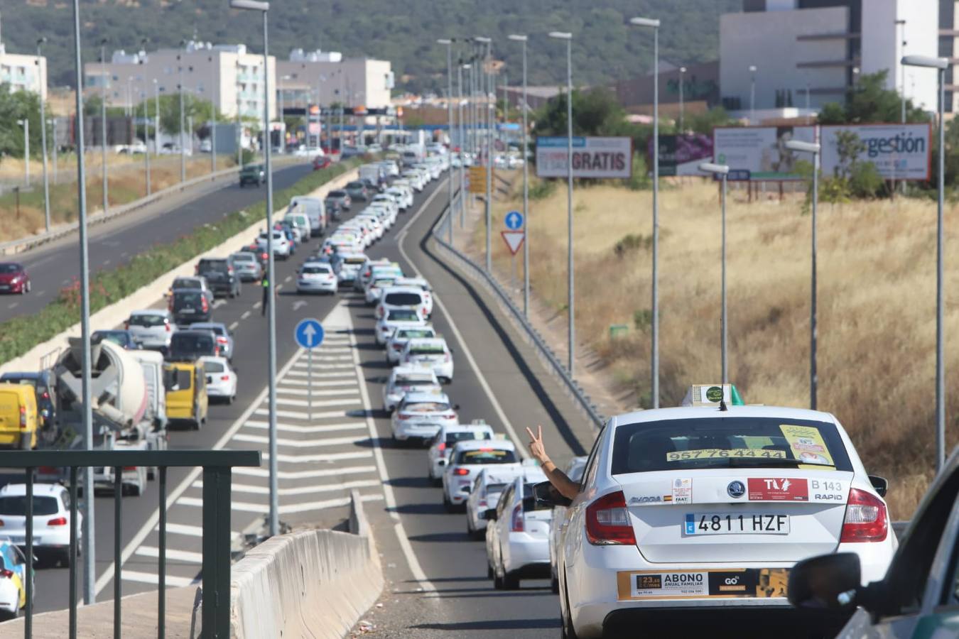 La marcha de los taxistas por Córdoba, en imágenes