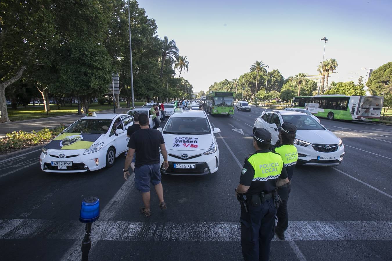 La marcha de los taxistas por Córdoba, en imágenes