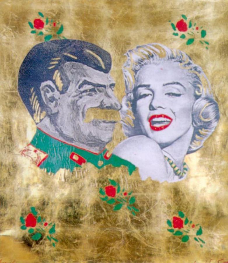 Pintura del artista Leonid Sokov en la que aparece Marilyn Monroe junto a Stalin. 