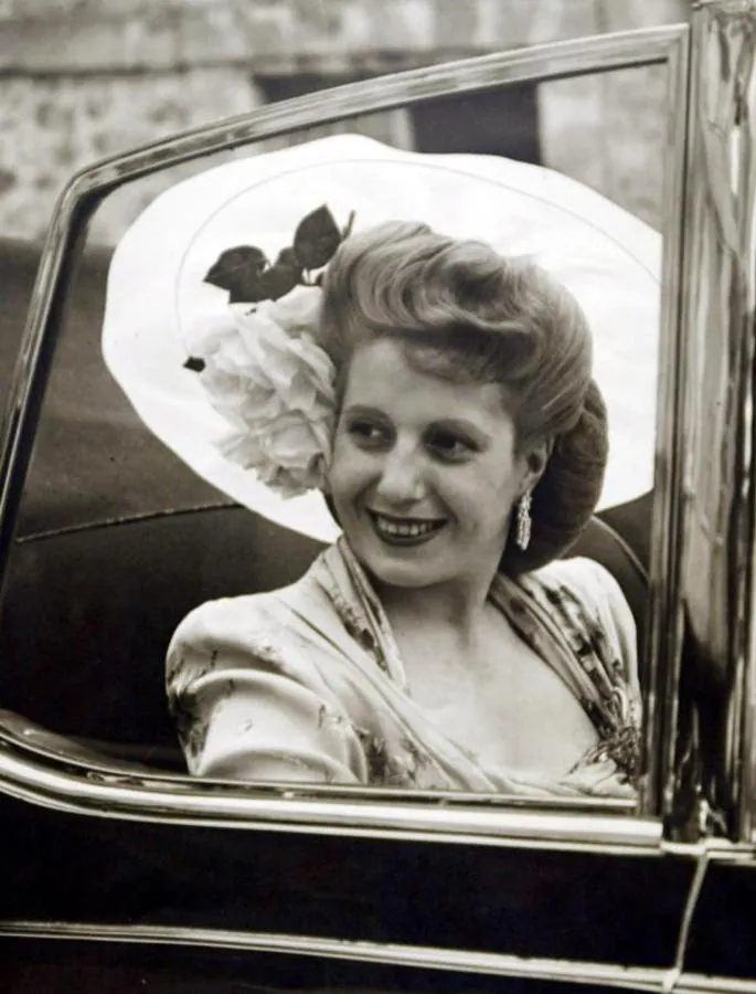 Retrato de Eva Perón en Buenos Aires. 