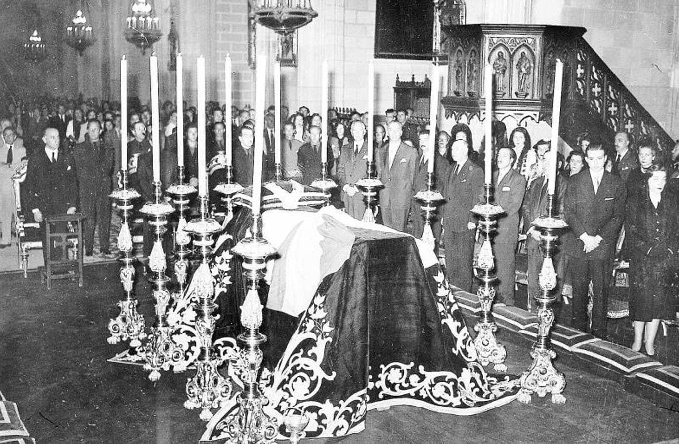 Capilla ardiente de Eva de Perón. 