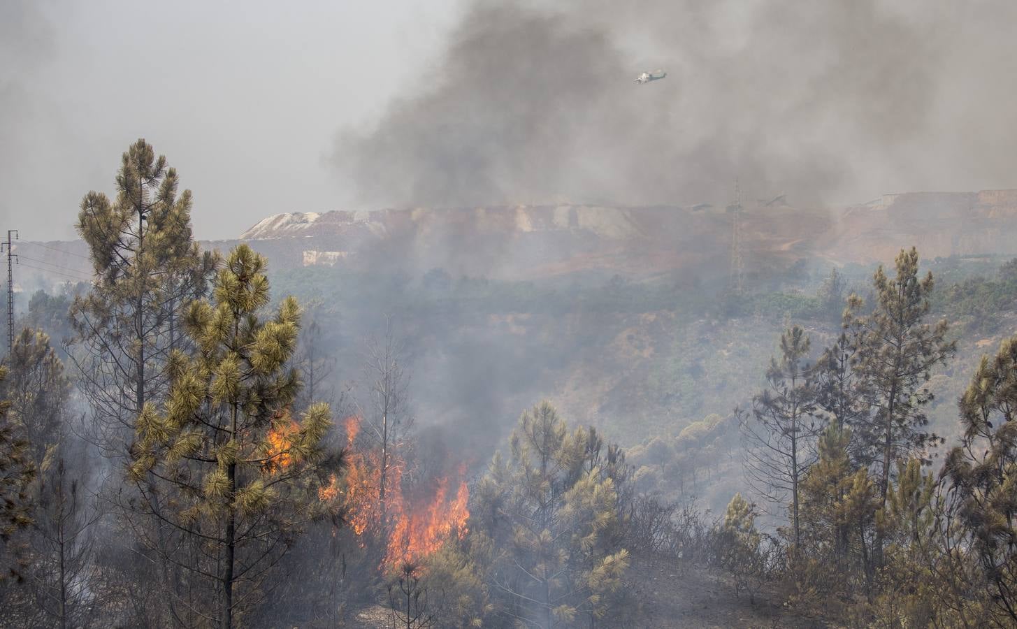 Impactantes imágenes del incendio de Nerva en Huelva