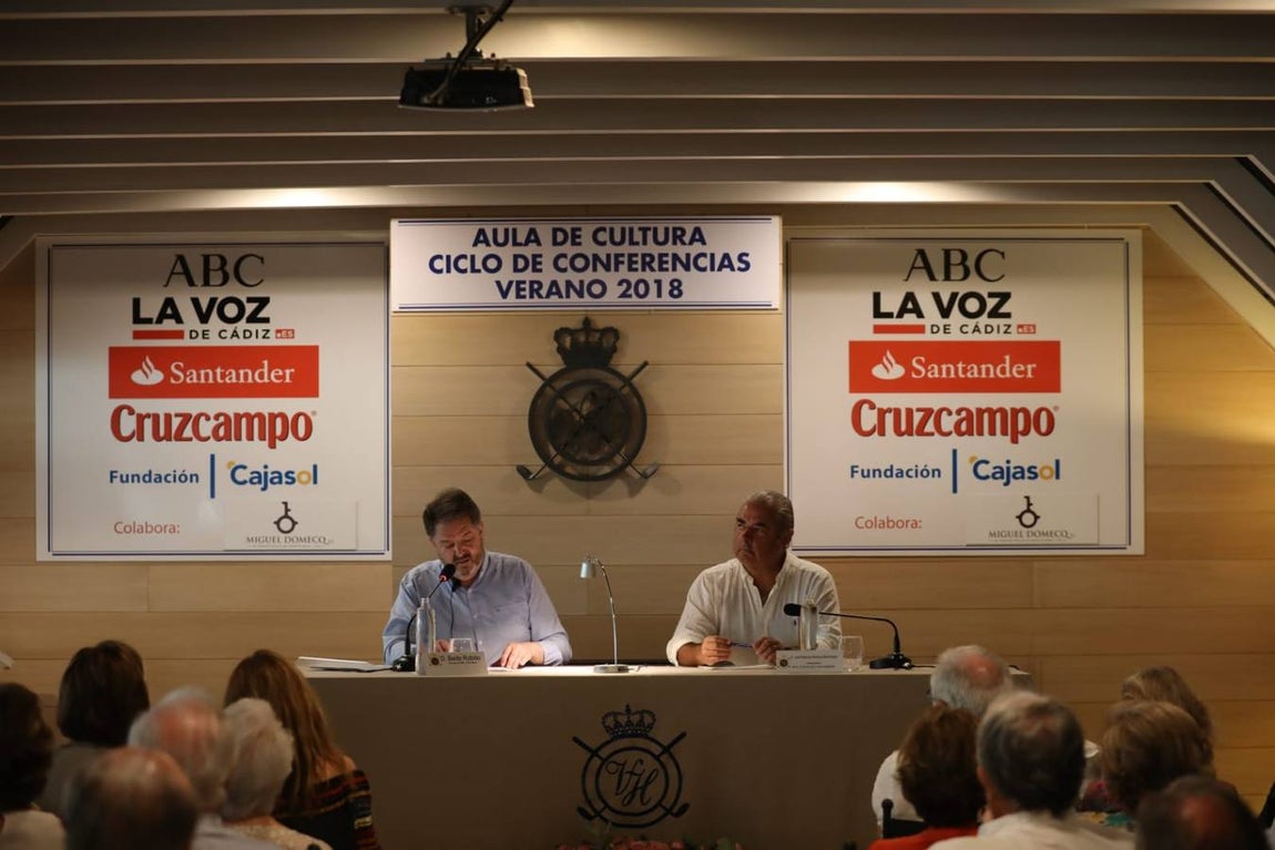 Bieito Rubido, en el Aula de Cultura del Club de Golf de Vista Hermosa