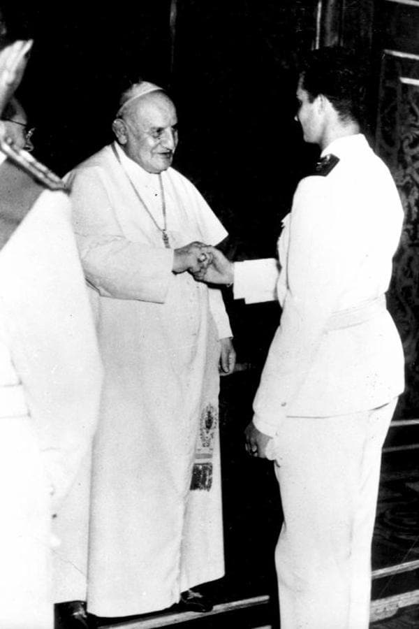 Encuentro entre don Juan Carlos de Borbón y San Juan XXIII. 